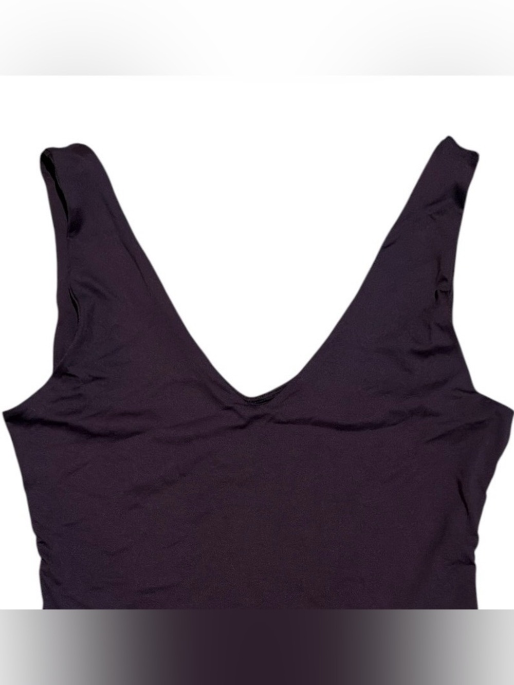 And Now This Black V-Neck Layer Bodysuit Black Size XL Thong Stretch - Picture 2 of 6